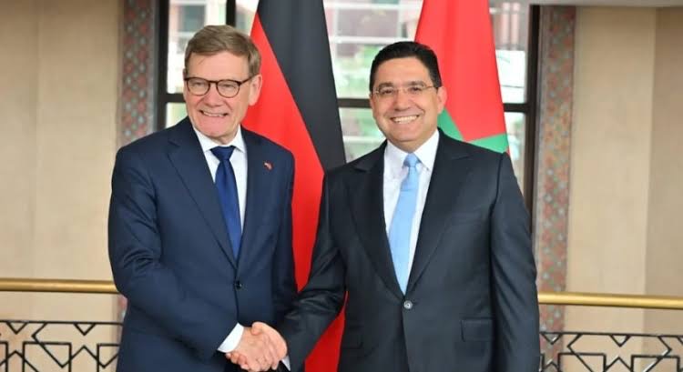 Johann Wadephul with Moroccan Foreign Minister Nasser Bourita in Rabat